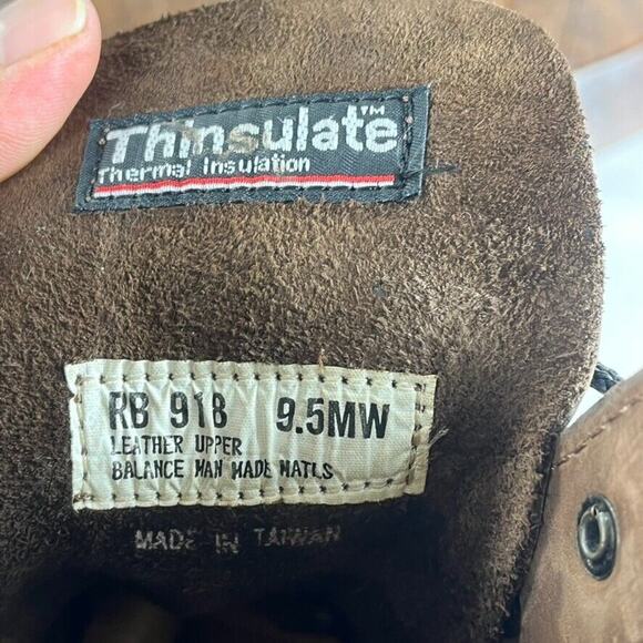 Rocky Boots 8" Mens 9.5 MW Brown Waterproof Insulated Work Thinsulate RB918 - Picture 11 of 12